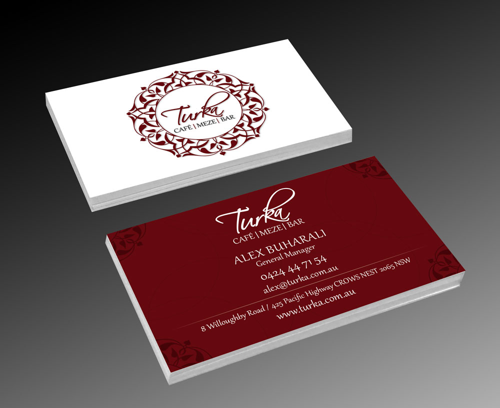 Turka Cafe business card