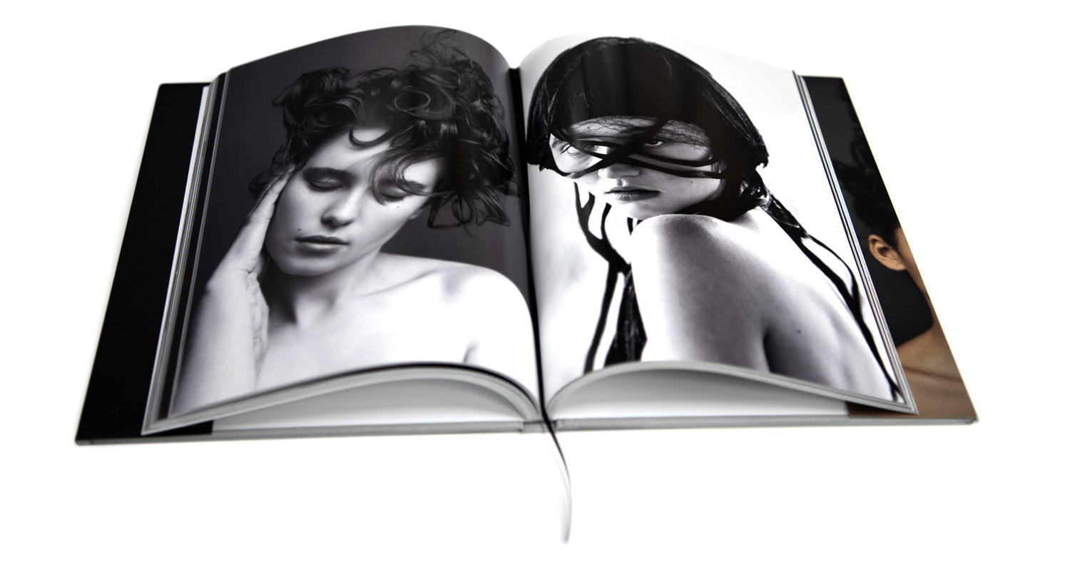 Hair Unlimited Book - Black and White images opened - Imagination Graphics