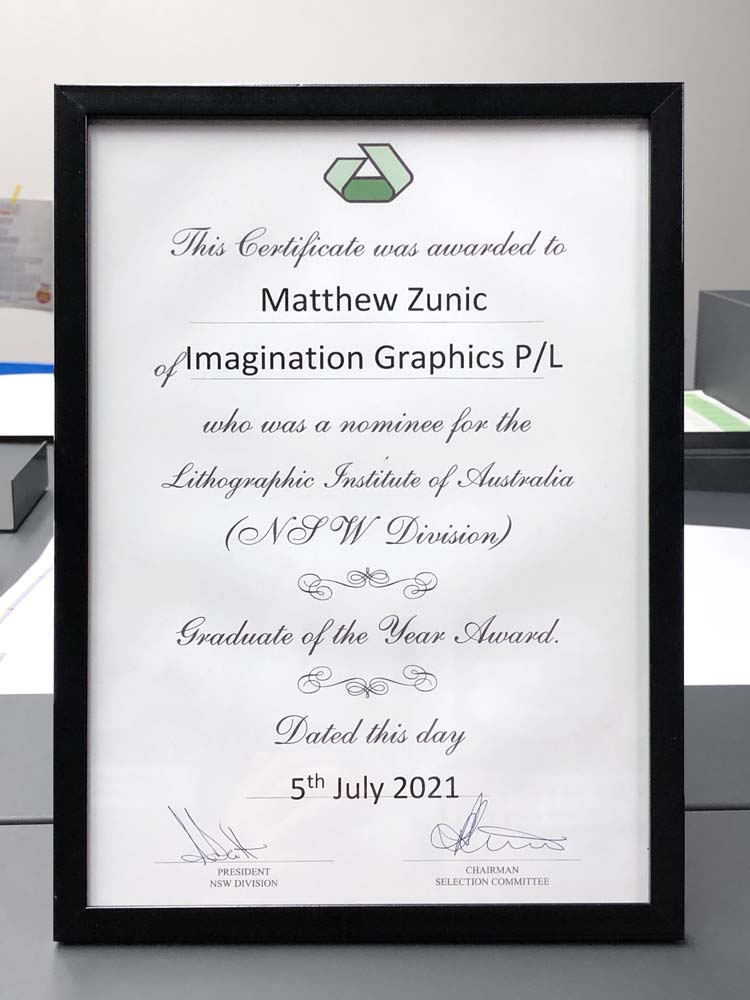 Matthews Lithographic Institute of Australia Award