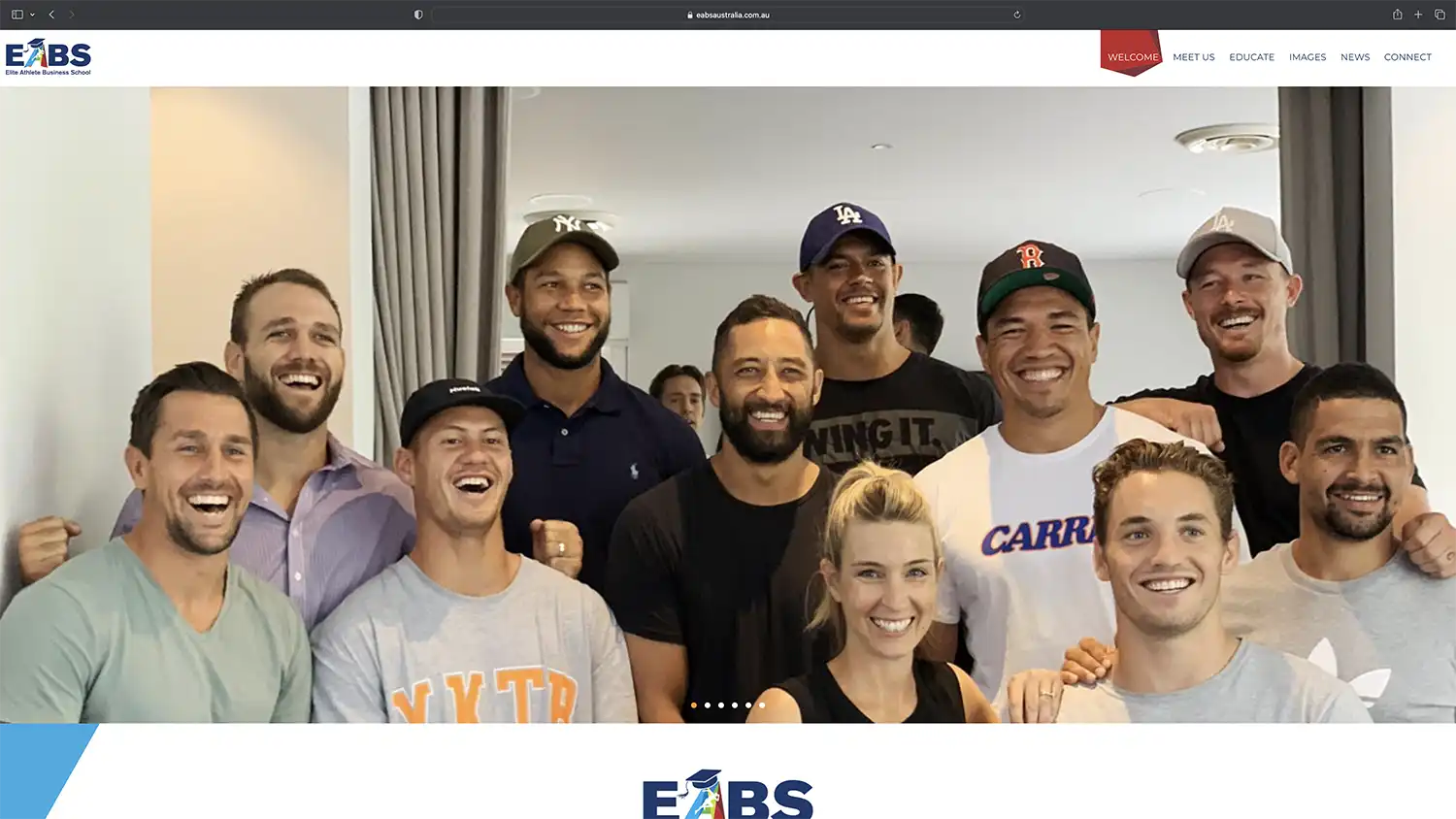 EABS Elite Athlete Business School website