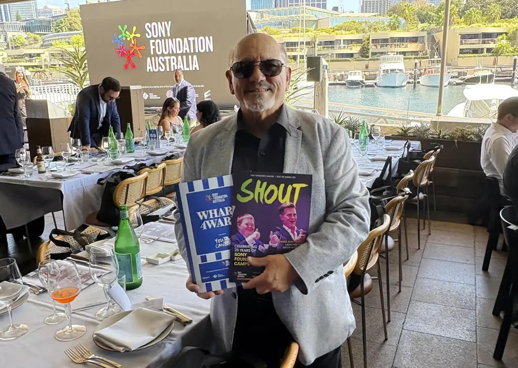 Emmanuel at Wharf4Ward with the Wharf4Ward program with Shout magazine
