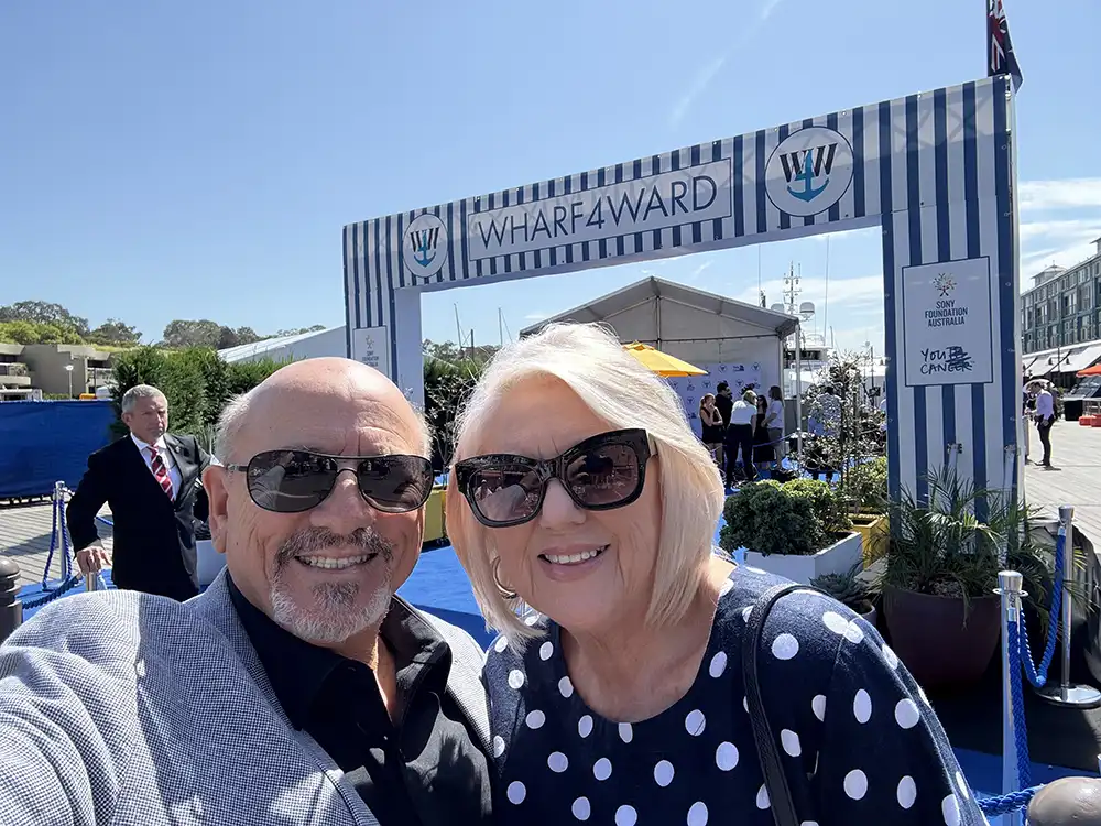 Emmanuel and Colleen at the Wharf4Ward entrance