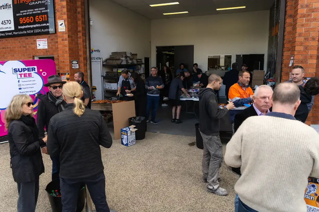 Crowd at the Supertee BBQ