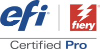 EFI and Fiery logos Certified Pro
